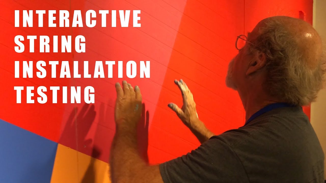 Testing Interactive string installation mural - YouTube
