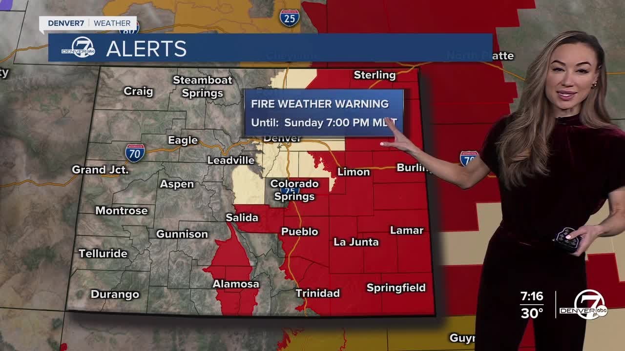 Warmer in Denver, high fire danger on the plains Sunday - YouTube