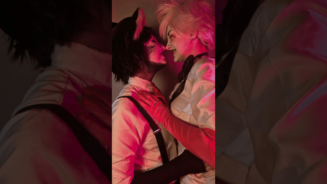 🤩Husk dreaming of Angeldust🫣 Hazbin Hotel in Real Life #shorts