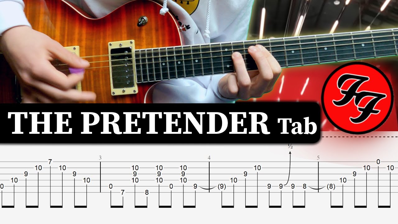 The Pretender- Foo Fighters- Guitar cover with tab- Lesson- Tutorial- Guitar Tabs