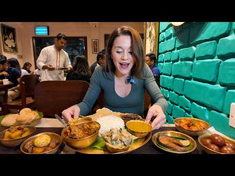 Authentic BENGALI THALI in KOLKATA | First Time Trying Bengali Thali..