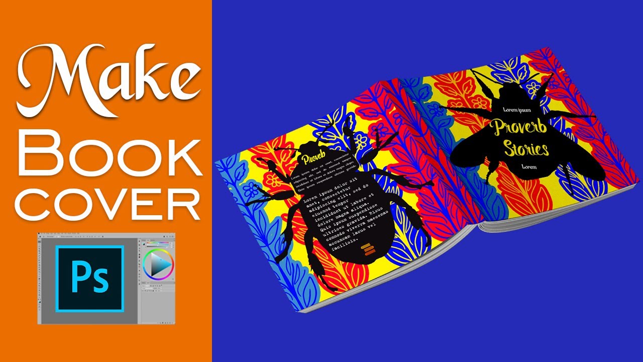 How to Design With Shape For Square Book Cover  (Quick & Easy)🐝