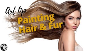How to Paint Human and Animal Hair with Acrylics - Art Tip Tuesdays