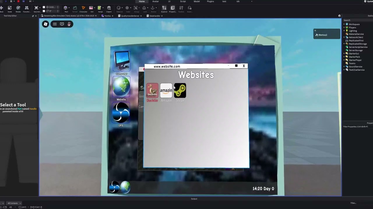 Streaming Blox Simulator | Roblox Studio Showcase #1