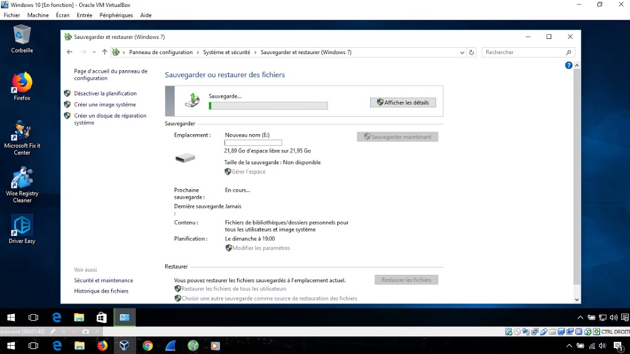 Sauvegarder ses fichier pour une restauration