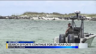 Search continues for missing 10-year-old swimmer in Destin