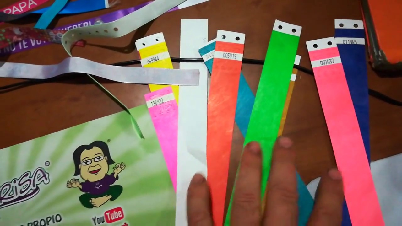 Pulseras tyvek de #seguridad para #eventos #personalizadas - YouTube