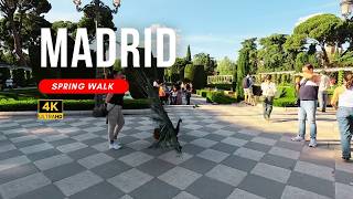 Sunny Spring Walk in Madrid Retiro Park 🌿 4K Walking Tour Madrid