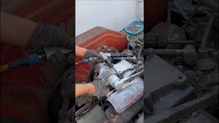 Pneumatic tool specifically  pneumatic chisel scaler being used for industrial cleaning restoration