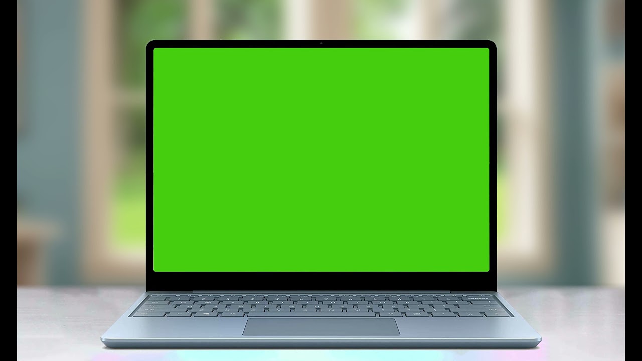 Desktop Laptop Zoom In Green Screen Video Footage YouTube