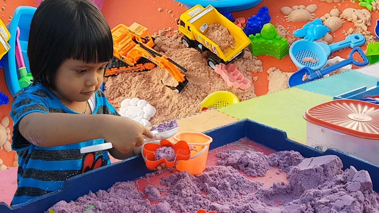 Mainan Anak Perempuan Kinetic Sand Belajar Mengenal Warna ...