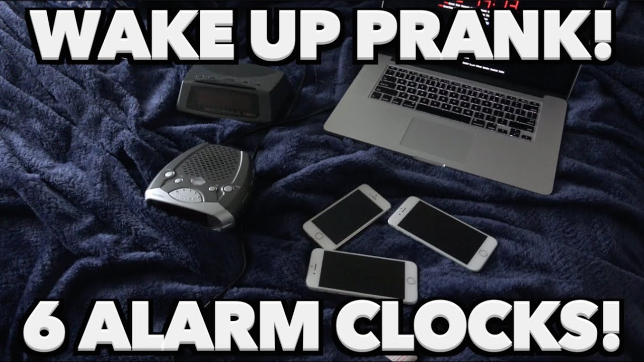 WAKE UP SCARE PRANK ON GRANDMOM! 6 ALARM CLOCKS FUNNY REACTION
