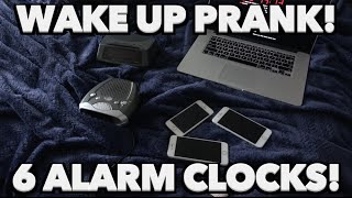 WAKE UP SCARE PRANK ON GRANDMOM! - 6 ALARM CLOCKS - FUNNY REACTION