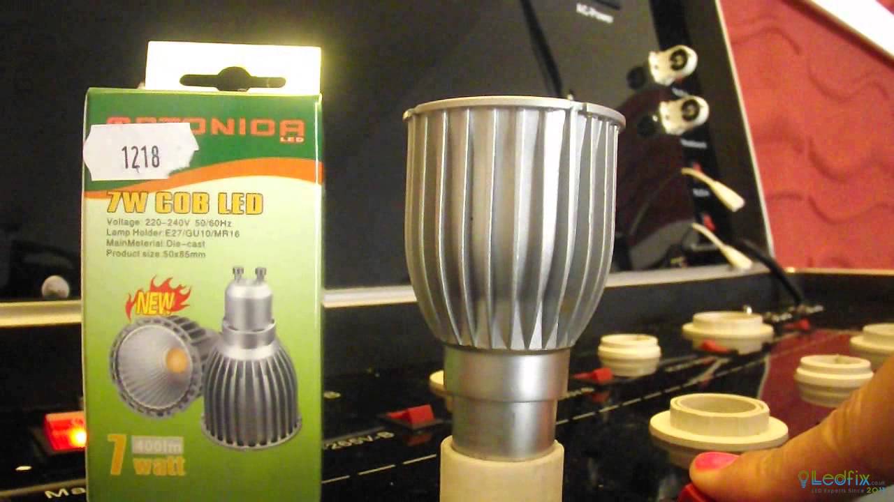 7w Cob Gu10 Led Spot 400 Lumen Youtube
