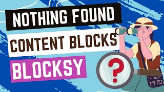 How to make a Nothing Found Page - Blocksy Content Blocks
