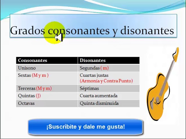 Intervalos consonantes y disonantes