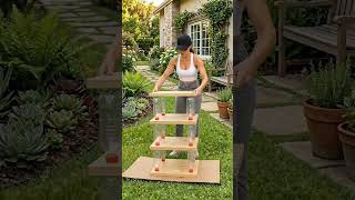 plastic bottles as legs for a tiered plant stand and nobody saw this coming #PlasticBottle #ellamade
