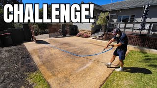 PRESSURE WASHING CHALLENGE - Patio & Driveway Edition #pressurewashing #softwashing #vlog