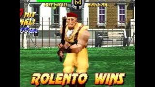 Final Fight Revenge (Sega Saturn) Arcade Mode as Rolento