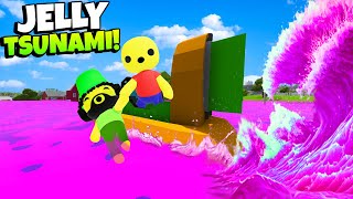 Jelly Tsunami Survival in Wobbly Life City!