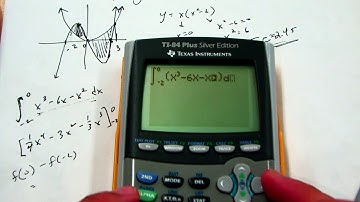 area between two curves, intersecting in region