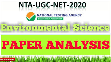 🔴NTA UGC-NET Environmental Science Paper(089) Exam Analysis-2020