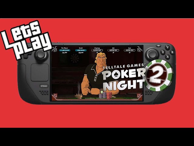 Poker Night 2 (Deleted Steam game) Steam Deck Gameplay winning a tourney