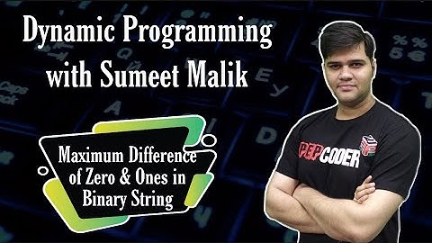 Maximum Difference of Zeros & Ones in Binary String in O(n) Time | Dynamic Programming
