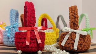 Crochet Easter Baskets Tutorial for Beginners. Ostern korbchen hakeln.