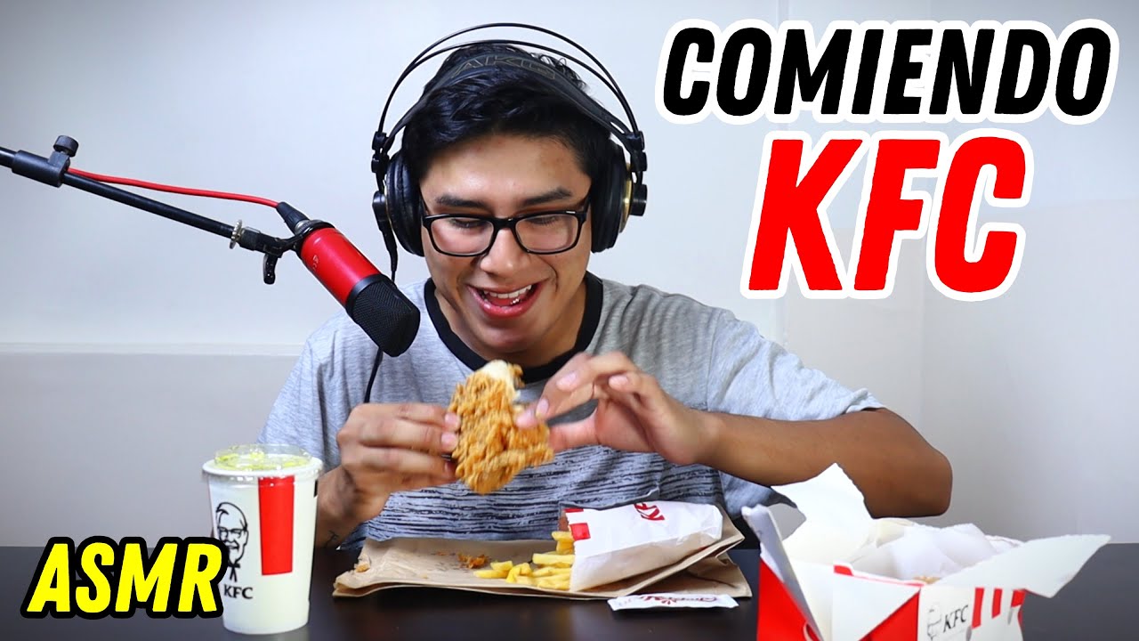 ⭐ Mi primer ASMR - COMIENDO KFC crispy 🍗🍟 - ASMR MUKBANG
