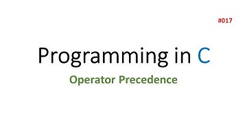 C017 Operator Precedence