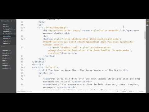 Frontend of 7 wonders chatbot