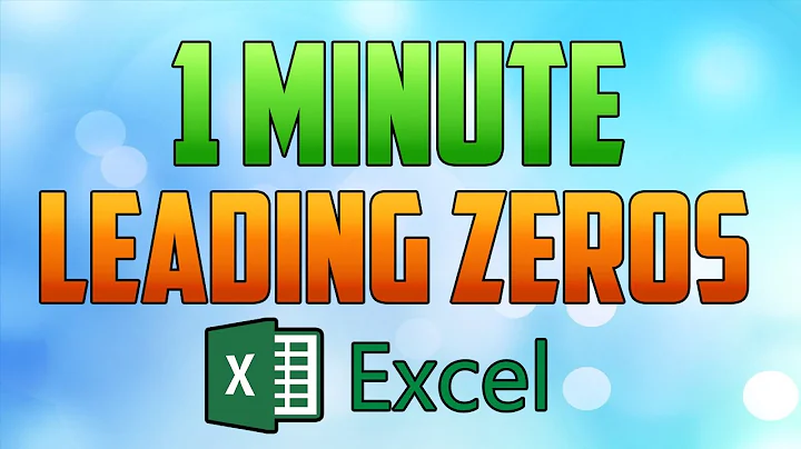 Excel 2016 : How to Add Leading 0 Before Numbers
