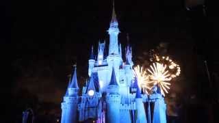 Fireworks at cindarellas castle disneyworld orlando