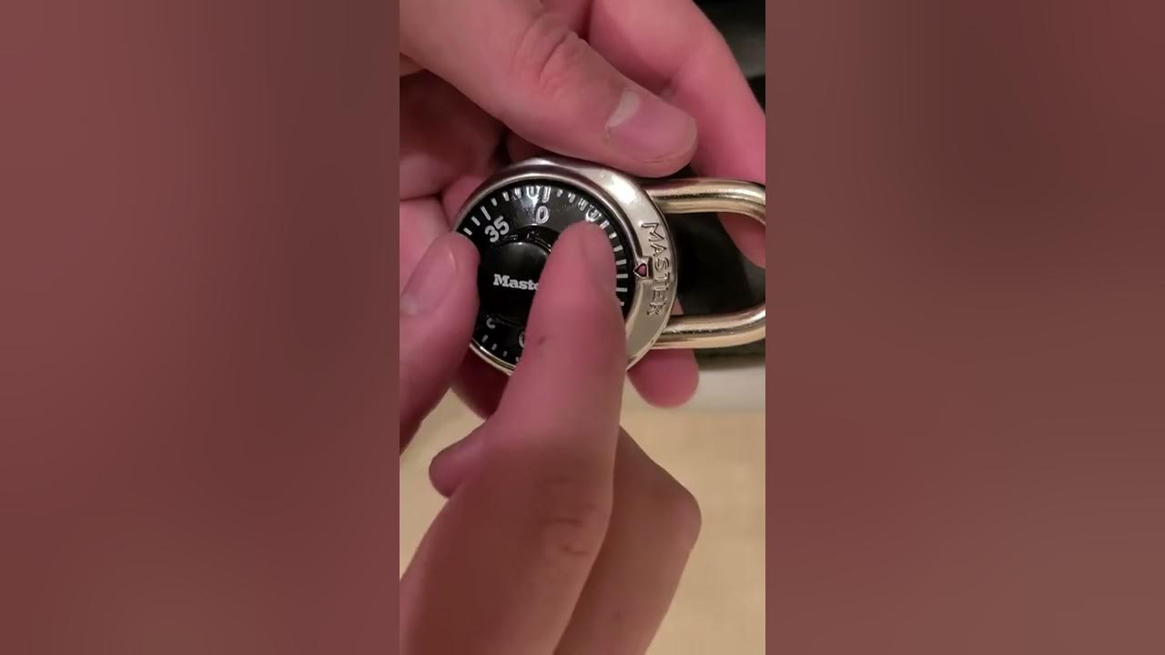 How to Unlock/Open a Master Lock - YouTube