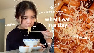 What I Eat in a Day as a College Student (Asian Food) + Productive Day & Grocery Shopping