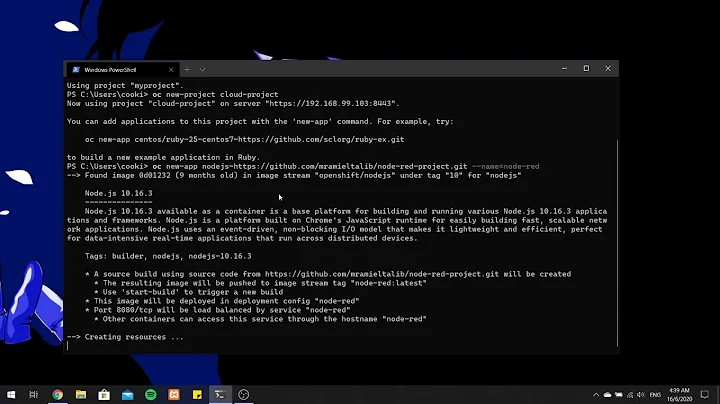 Node-RED Using OpenShift Source-To-Image (S2I)