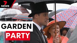 Prince William hosts rainy Buckingham Palace garden party | 7 News Australia