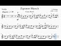 Rieding zigeunermarsch gypsy march for violin and piano accompaniment practice sheet music