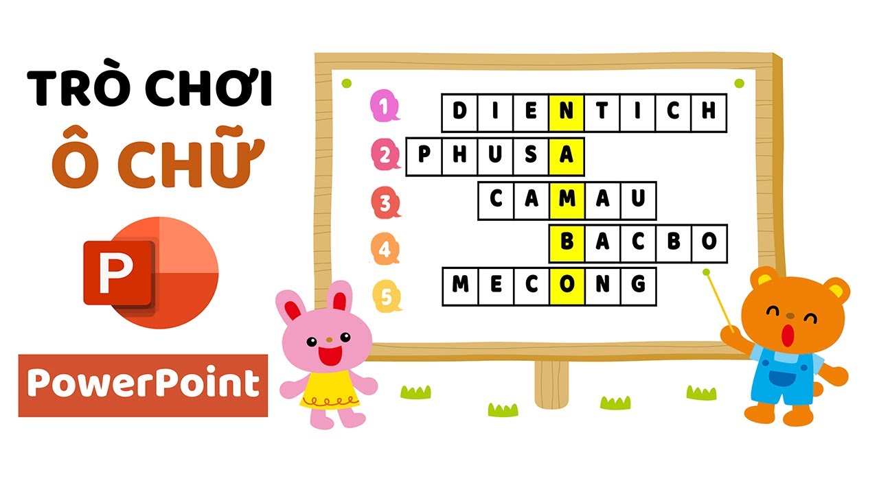 Học tiếng anh qua trò chơi ô chữ | Trò chơi ô chữ bằng PowerPoint – Cách DỄ và NHANH nhất – Crossword PowerPoint Game