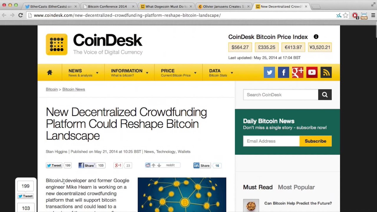 Bitcoin 2.0 weekly wrap-up - May 25th, 2014