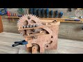 Como se hace 🧐Reloj de madera con bolas de acero (5)  Fabricación y montaje