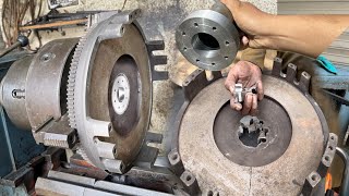 I repair Broken clutch flywheel on my own shop with amazing skill  / Watch and give your feedback