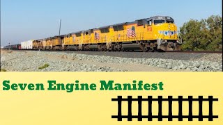 7 Engine Manifest! Railfanning the Yolo Causeway, CA