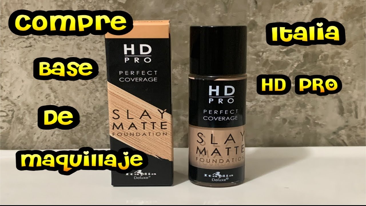 COMPRE BASE DE MAQUILLAJE ITALIA DE LUXE HD PRO PERFECT COVERAGE SLAY