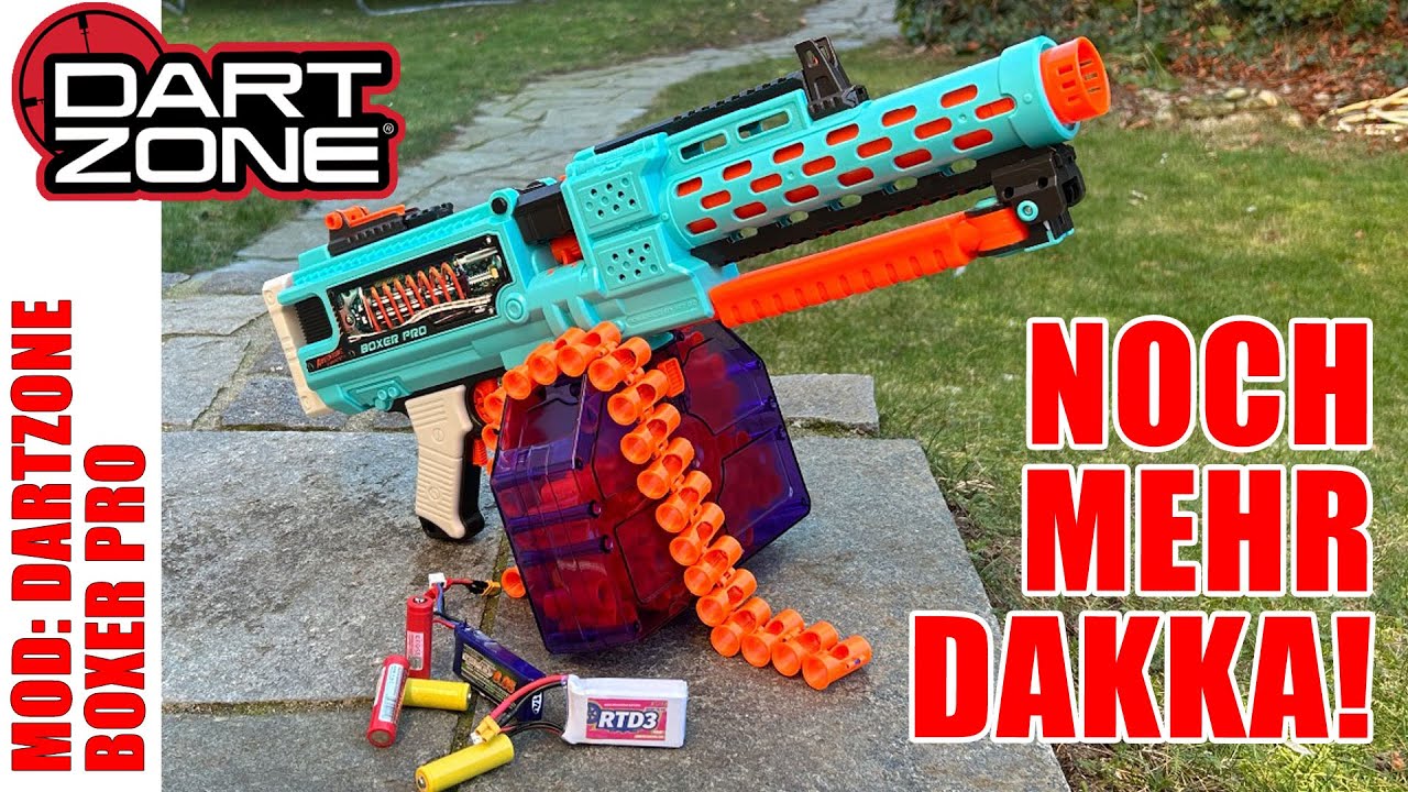 Dartzone Pro Boxer - Nerf  MG Mod! | Voltagetuning mit Lipo und IMR Test |  OWL Nerf Community