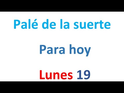 🍀 palé de la suerte para hoy Lunes 19 de Enero, EL CAMPEÓN DE LOS ...