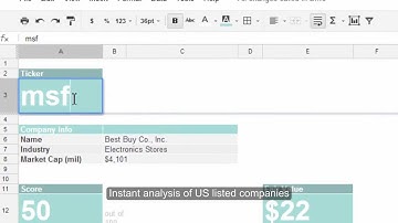 Value Investing Spreadsheet
