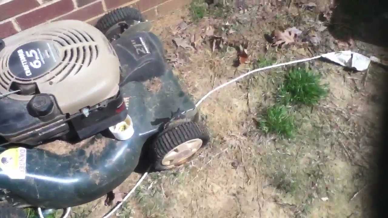 Electric start push mower craftsmen YouTube
