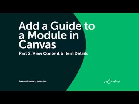 Add a Guide to a Canvas Module Part 2